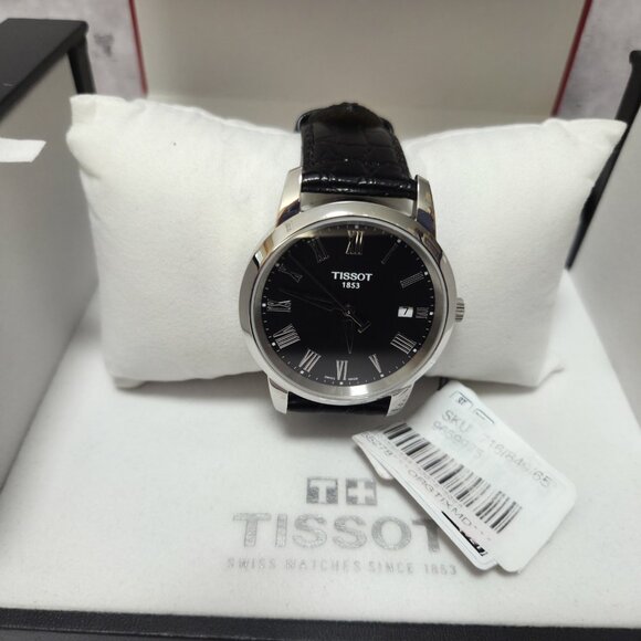 Tissot Classic Dream T033410B Swiss Made Quartz Black Leather Band Original Box - Picture 5 of 10